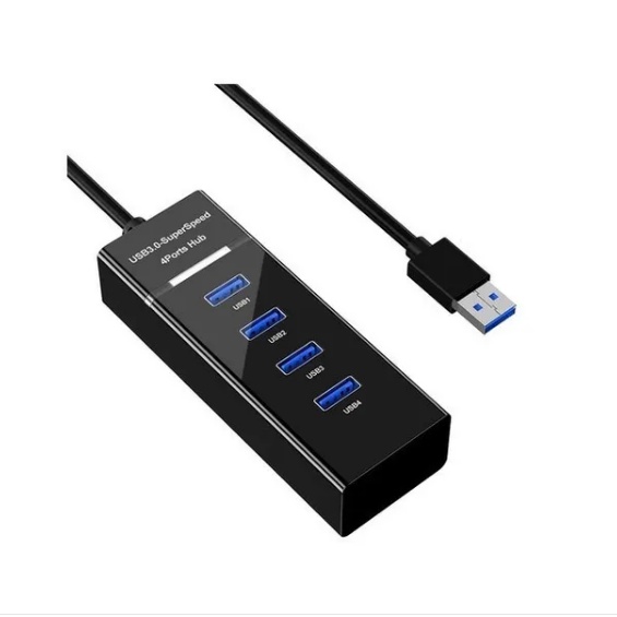 Hub Cabo Usb 3.0 Extensão 4 Portas High Speed Regua Pendrive