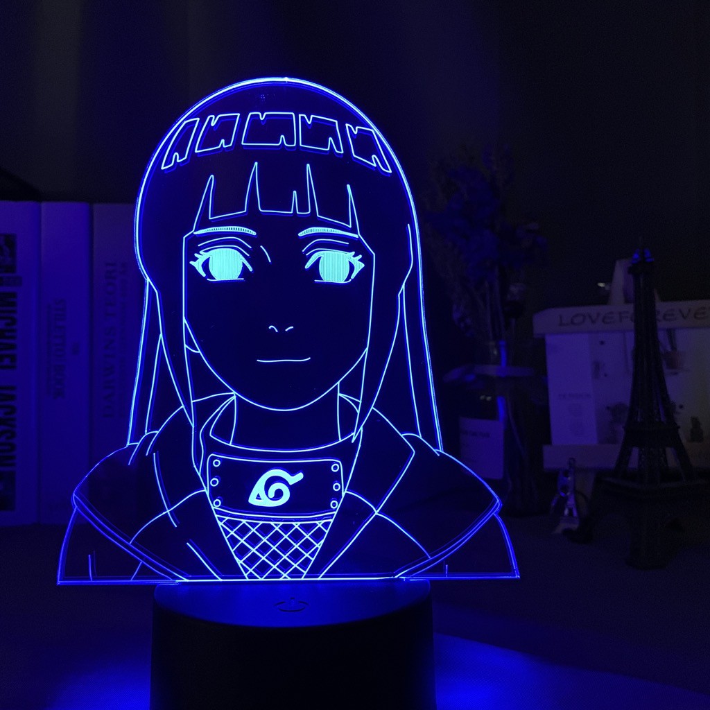Anime Naruto Hinata Hyuga Figure Lâmpada Led Noturna Jagermeister