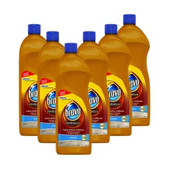 Kit 6 Cera Líquida Bravo Brilho Intenso Incolor Revitaliza 750ml