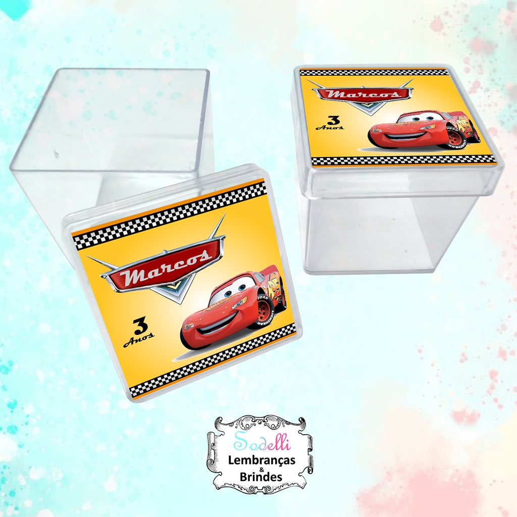 Lembrancinhas Carros - 30 | 20 | 10 Caixinhas Acrílicas Personalizadas
