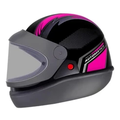 CAPACETE FECHADO EBF AUTOMÁTICO BOLT PRETO E ROSA
