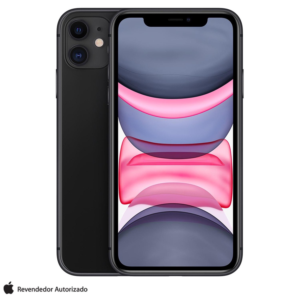 iPhone 11 Apple (64GB) Preto, Tela de 6,1”, 4G e Câmera de 12 MP