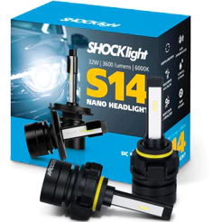 Lâmpada Super Led Mini Headlight Nano S14 H16 Shocklight