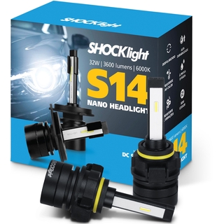 Lâmpada Super Led Mini Headlight Nano S14 H16 Shocklight