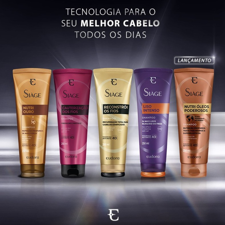 Shampoo Eudora / Regeneração / Reconstroi / Liso Intenso / Blindagem / Botox 250ml