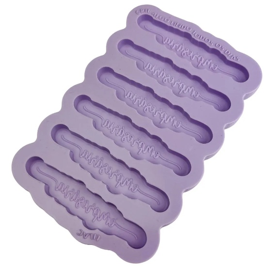 Molde de Silicone para Resina Paleta Profissões - Empresária - 6 cavidades (7,2 cm)