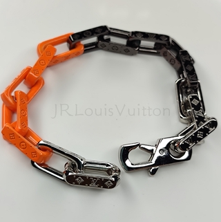2021 New Chain Bracelet Engraved Monogram Silver Orange