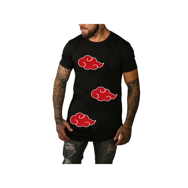 Camiseta Masculina Akatsuki Naruto Anime Camisa mangá