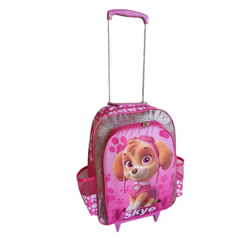 Mochila de rodinhas Mochilete Patrulha Canina feminina Skye para meninas