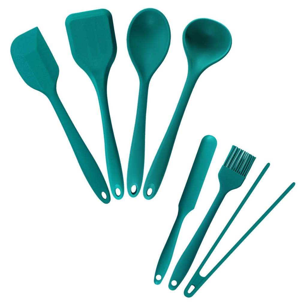 Kit De Utensílios De Silicone Verde Escuro Oikos – 7 Peças - Home & Living