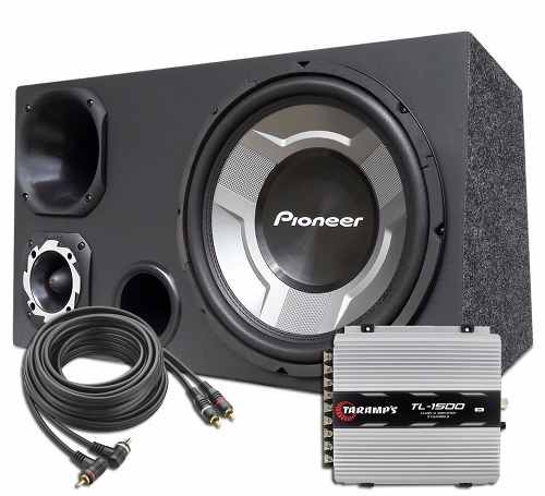 Caixa Taramps 1500 Trio + Pioneer Completa Som Subwoofer - Spare Parts and Accessories for Vehicles