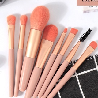 Kit 8 Pincéis Sereia Unicório Com Estojolindo Maquiagem Para Base Blush E sombra