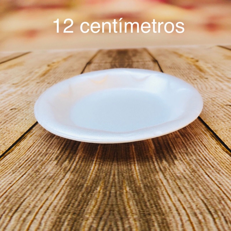 20~160 Prato Descartável Isopor termico sobremesa 12  CM darnel em Oferta na Shopee