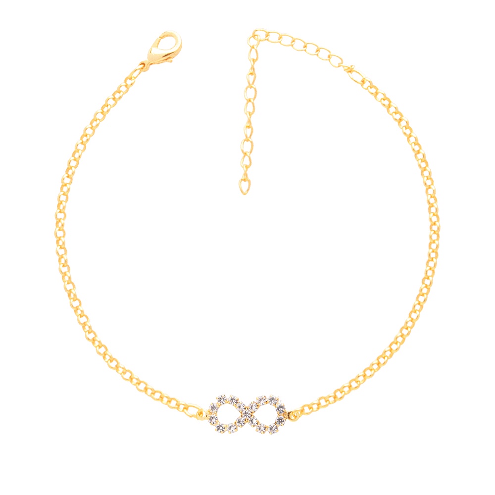 Pulseira Elo Portugues Madrinha Infinito Folheado A Ouro 18k em Oferta na Shopee