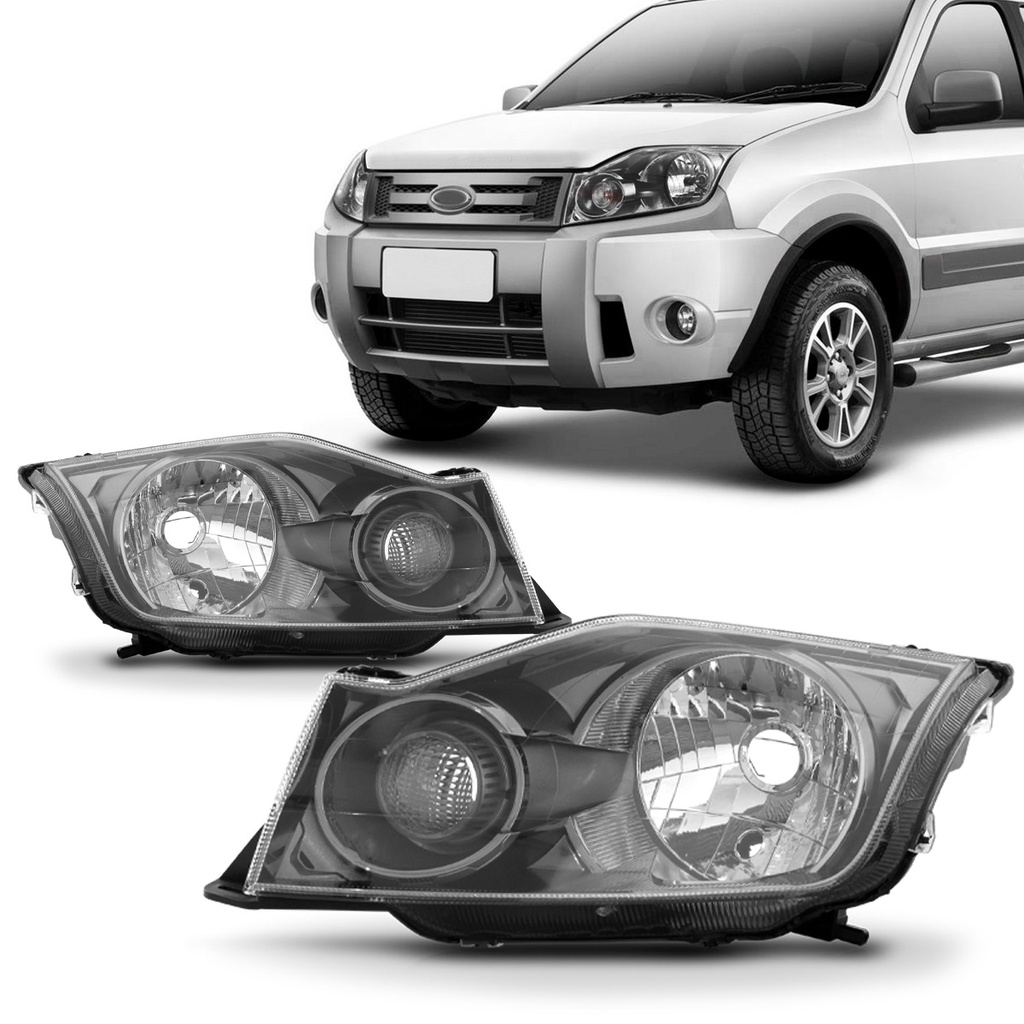 Farol Ecosport 2008 2009 2010 2011 2012 Cromo Onix - Spare Parts and Accessories for Vehicles