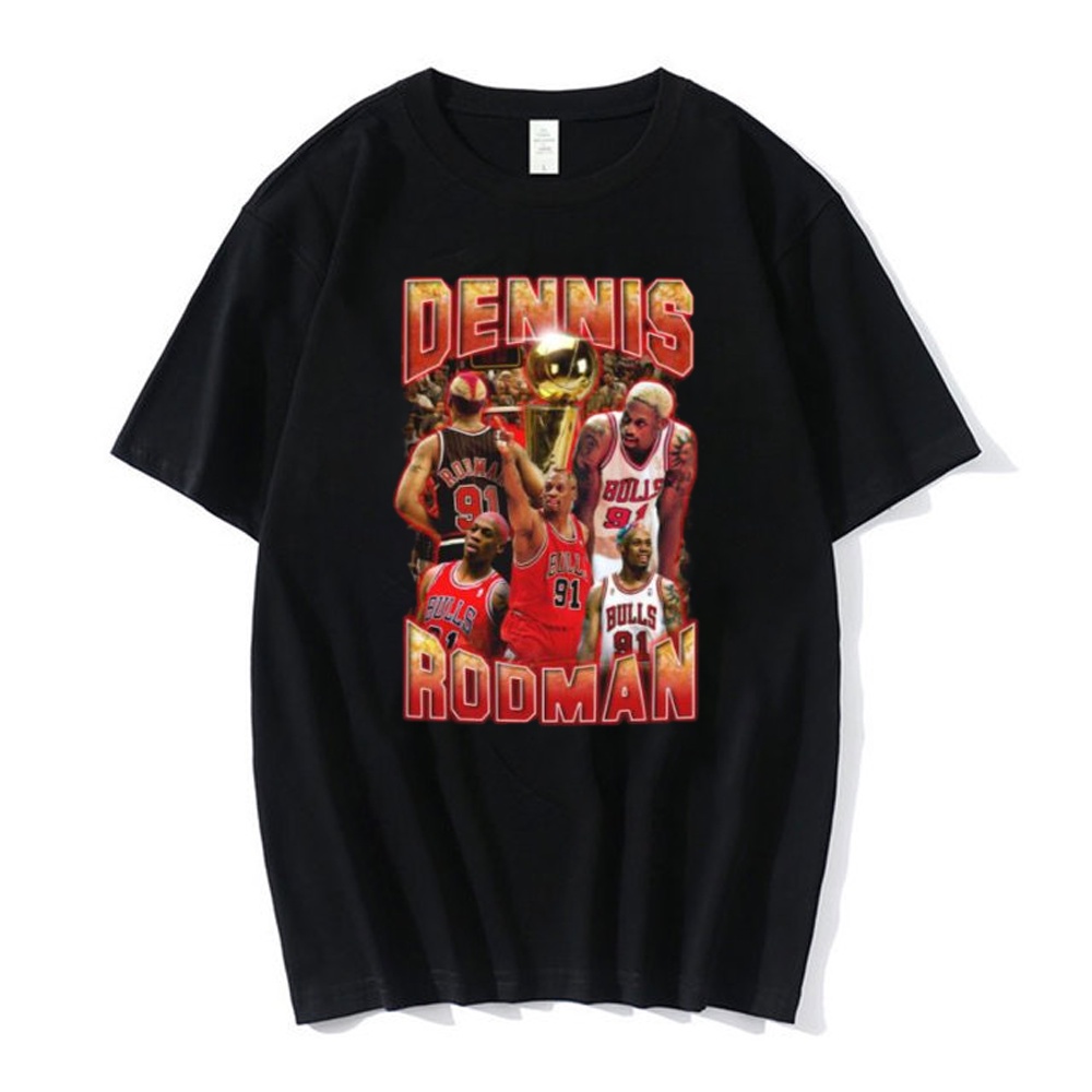 Camiseta Basica Camisa Dennis Rodman 91 Chicago Bulls Lenda Nba Moda Unissex