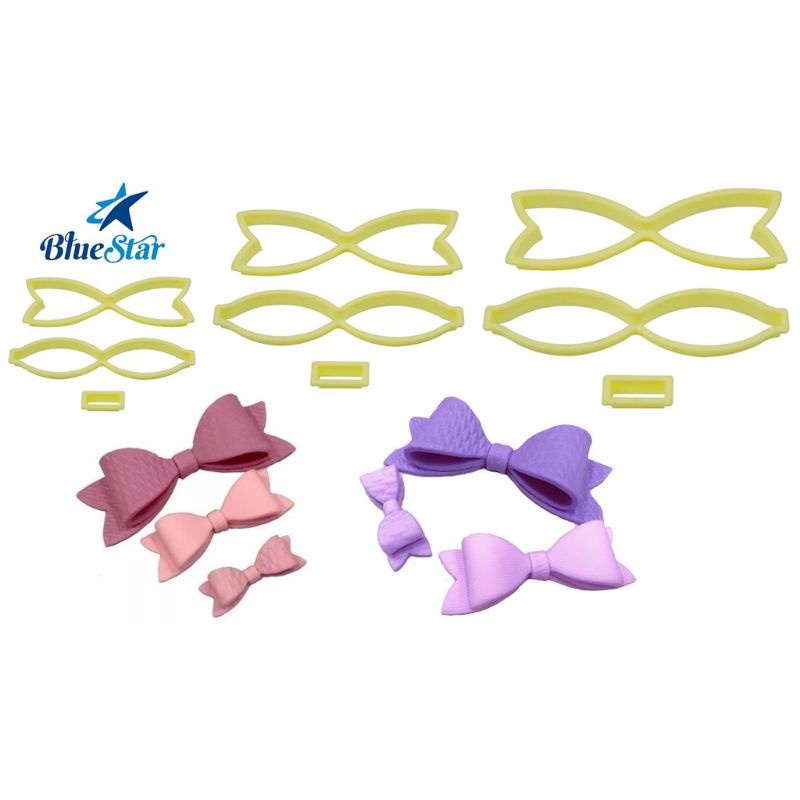 Cortador De laço 3 Peças Blue star Biscuit Pasta Americana Artesanato