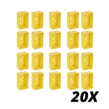 20 Caixinhas Reforçadas De Luz Para Tomada/interruptor 4x2