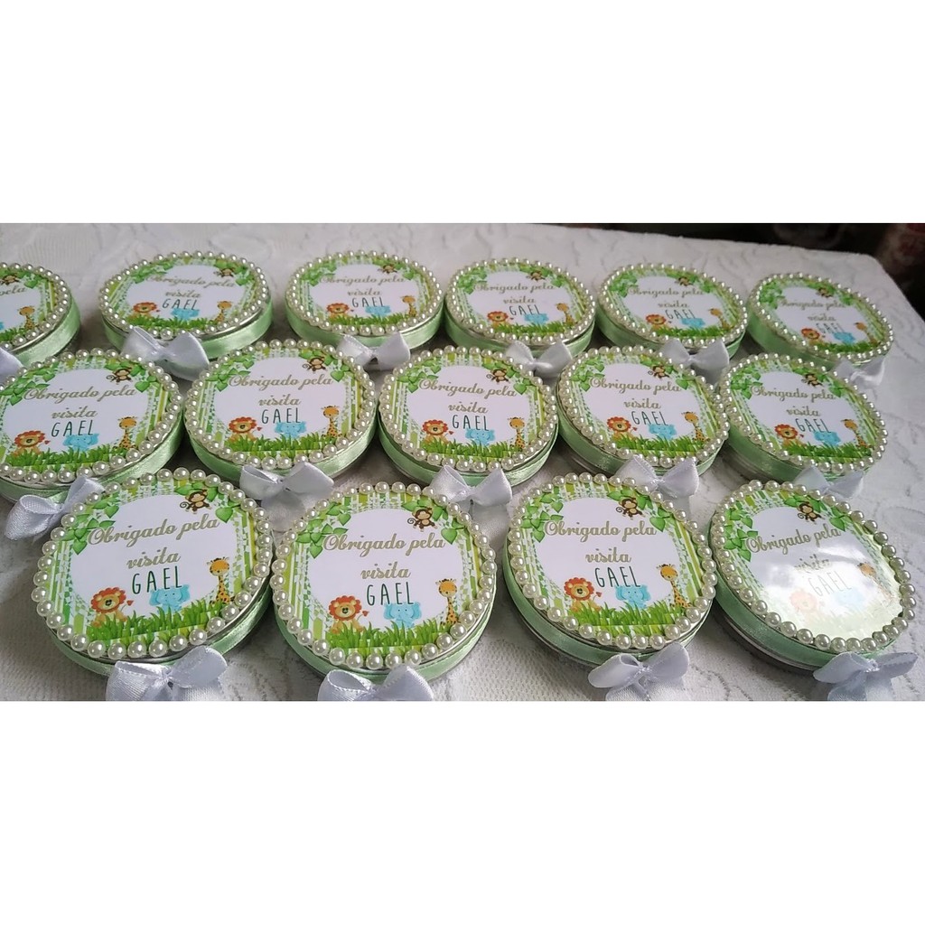 Latinha com Tercinho Personalizada Lembrancinha Nascimento Batismo Batizado Crisma Primeira Comunhão