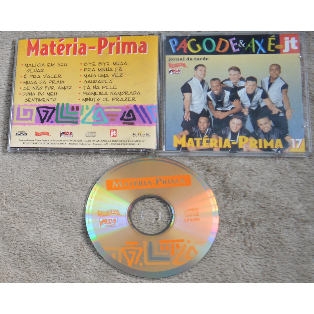 cd original pagode & axé no jt - matéria-prima