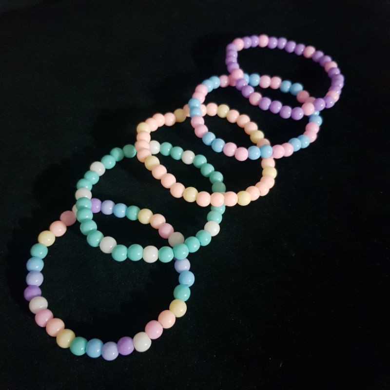 Pulseira de Miçanga Cor Pastel Bubble Gum Ball BTS