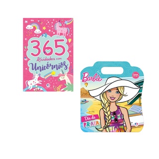 Kit Livro - 365 Atividades com Unicórnios+Barbie