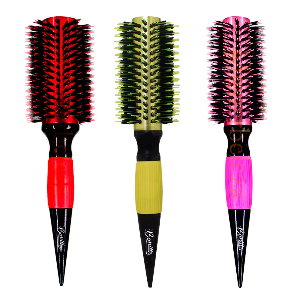 Kit 3 Escovas Marco Boni Coloridas Pop Colors Profissional