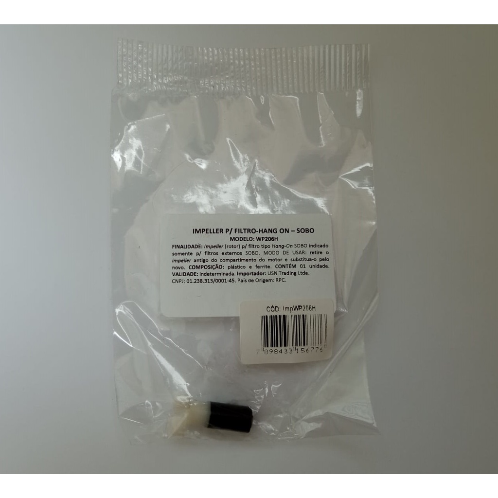 Impeller Rotor Filtro Hang On Sobo Wp-206h Wp206 Reposição