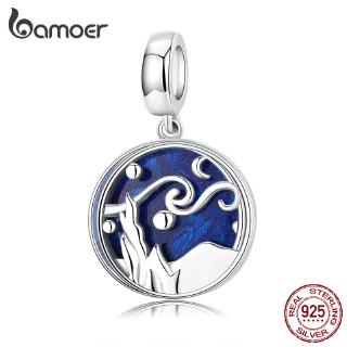 BAMOER Fashion Charm 925 Silver Fit Original Bracelet Starry Sky From Van Gogh