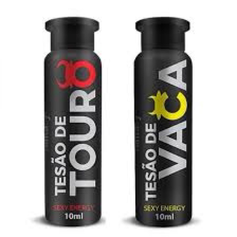 Combo Casal Kit Tesão De Vaca E Tesao De Touro Excitante Feminino E Masculino Energético 10 Ml 5276