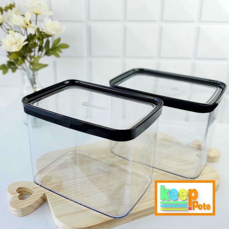 Conjunto 2 Potes Herméticos com capacidade 4000ml para mantimentos cozinha