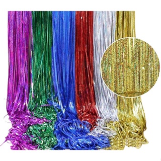 Cortina Metalizada Franja Painel De Fitas Metálico 1 X 2 Mts em Oferta na Shopee