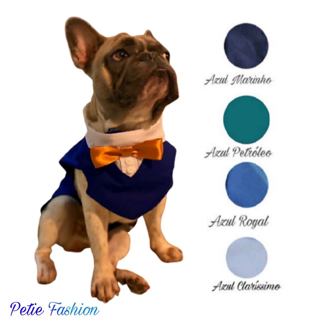 Smoking Petie,roupa social pet, smoking pet, roupa social pet, smoking azul pet, terno pet
