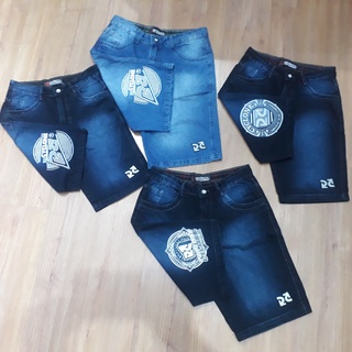 Bermuda Jeans shorts cyclone s/ veludo...