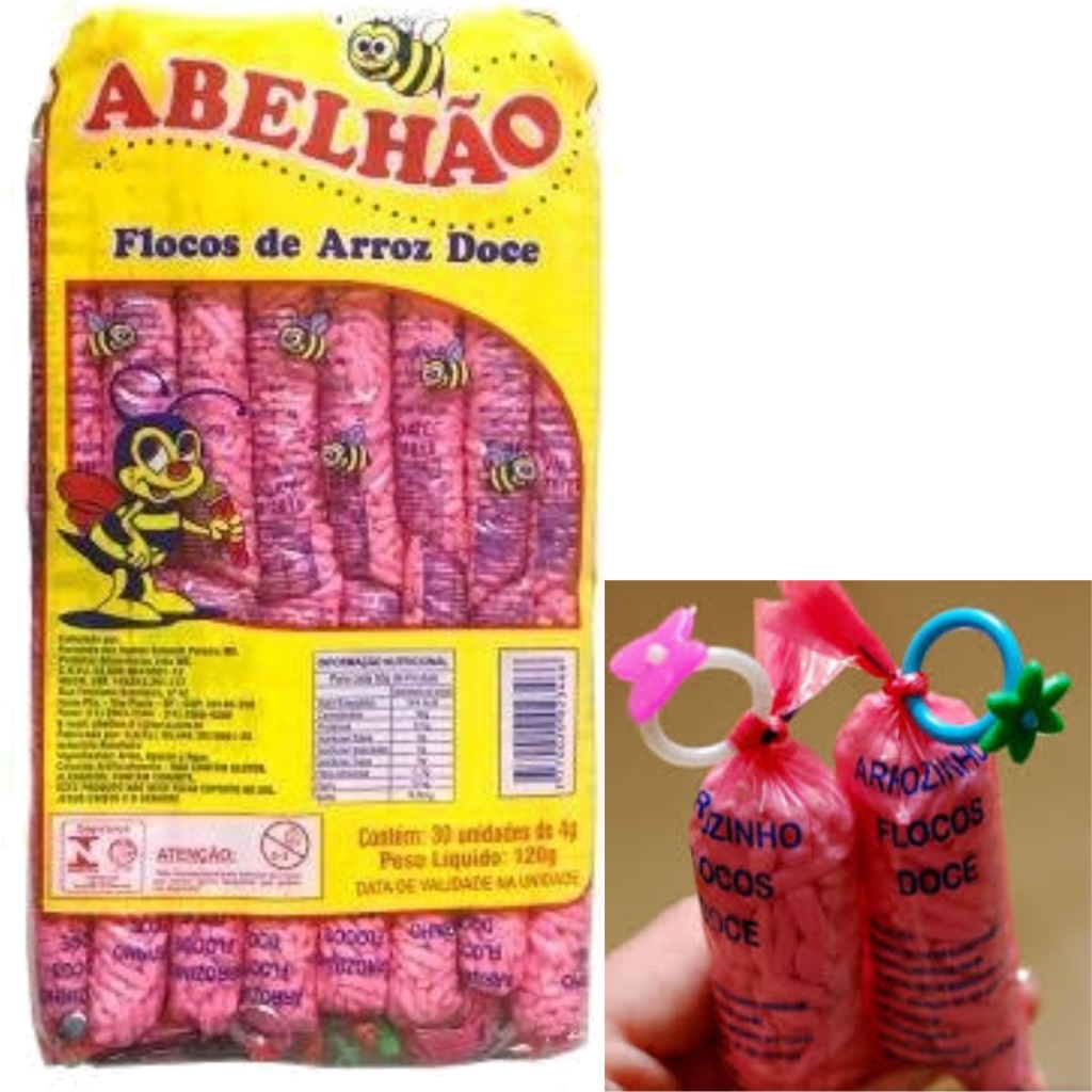 Flocos de Arroz Doce Abelhão - C/ 30 Unidades | Shopee Brasil