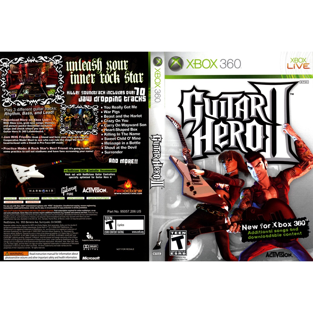 Guitar hero II P/ XBOX360 (LTU/LT/JTAG/RGH)