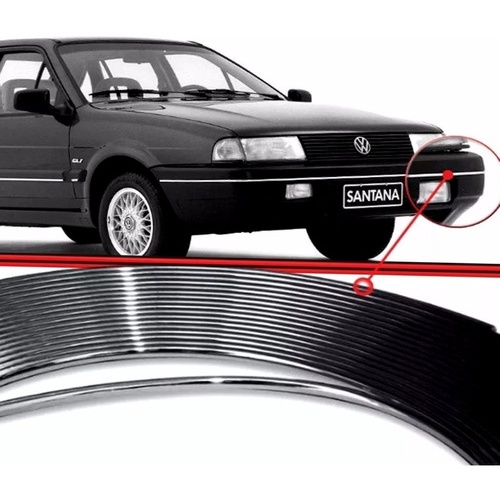 Kit Friso cromado Parachoque  Santana Quantum 91 97 6 Metros em Oferta na Shopee