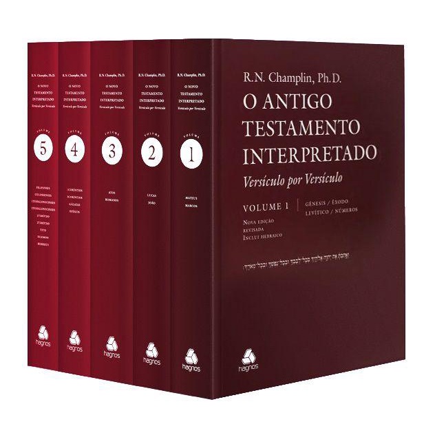 Antigo Testamento Interpretado | Versículo por Versículo | Champlin 5 Volumes em Oferta na Shopee