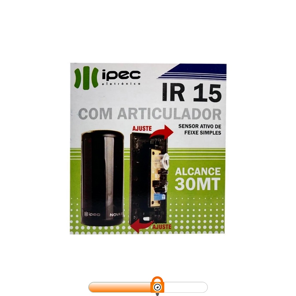 Sensor Barreira Ativo Ir15 Feixe Simples Articulador ir 15 Ipec, Ppa, Garen