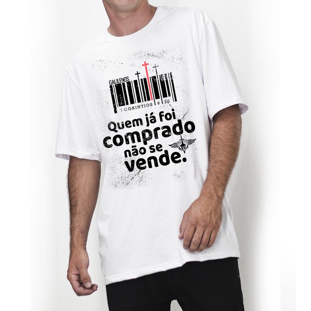 Camiseta streetwear Código de Barra Branca  oversized skate camisa cristã jesus evangélica hip hop