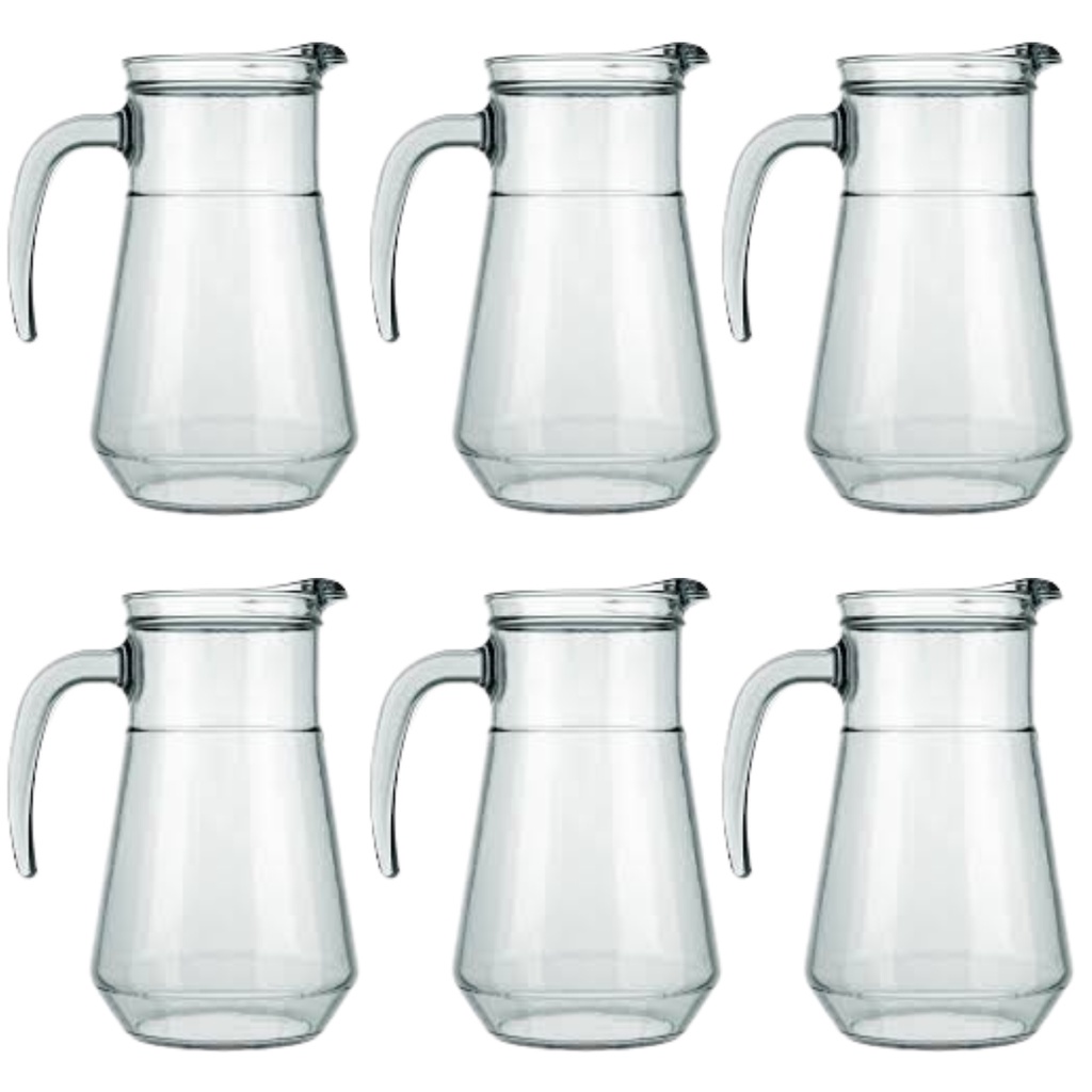 CONJUNTO KIT 6PÇ JARRA BAR DE SUCO AGUA E BEBIDAS 780ML De Vidro BUFFET ( DISTRIBUIDOR NADIR FIQUEIREDO ) ENVIO IMEDIATO em Oferta na Shopee