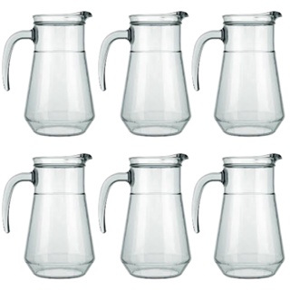 CONJUNTO KIT 6PÇ JARRA BAR DE SUCO AGUA E BEBIDAS 780ML De Vidro BUFFET ( DISTRIBUIDOR NADIR FIQUEIREDO ) ENVIO IMEDIATO em Oferta na Shopee