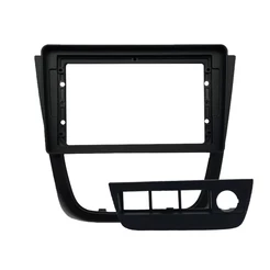 Moldura 9 Pol. Flutuante Gol G5, Saveiro, Voyage C/ Suporte 4 Botões - Black Piano