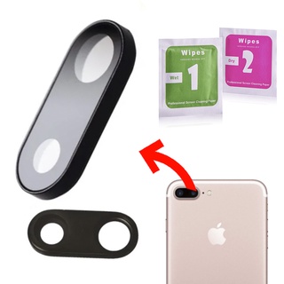 Lente Vidro Camera Traseira iPhone 7 Plus Com Aro / Kit Limpeza