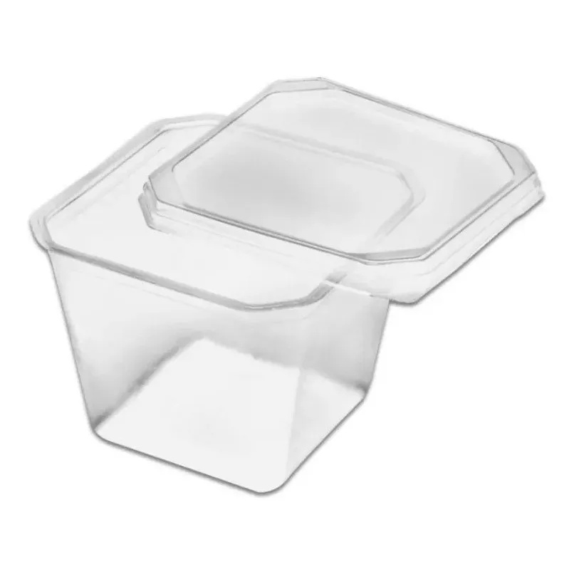 Pote Quadrado Com Tampa 250ml Prafesta 20 Unidades