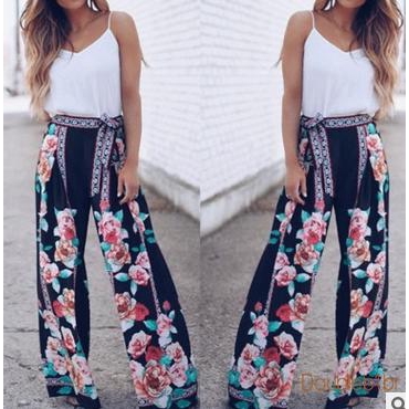 calça feminina folgada com quadril baixo