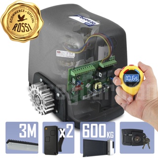 Kit 1 Motor Rossi Dz Nano Turbo 3m Crem 2 Control Portão 600kg em Oferta na Shopee
