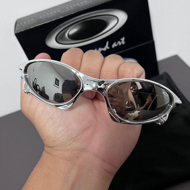 Óculos Juliet Penny Cinza Liquid Metal Premium