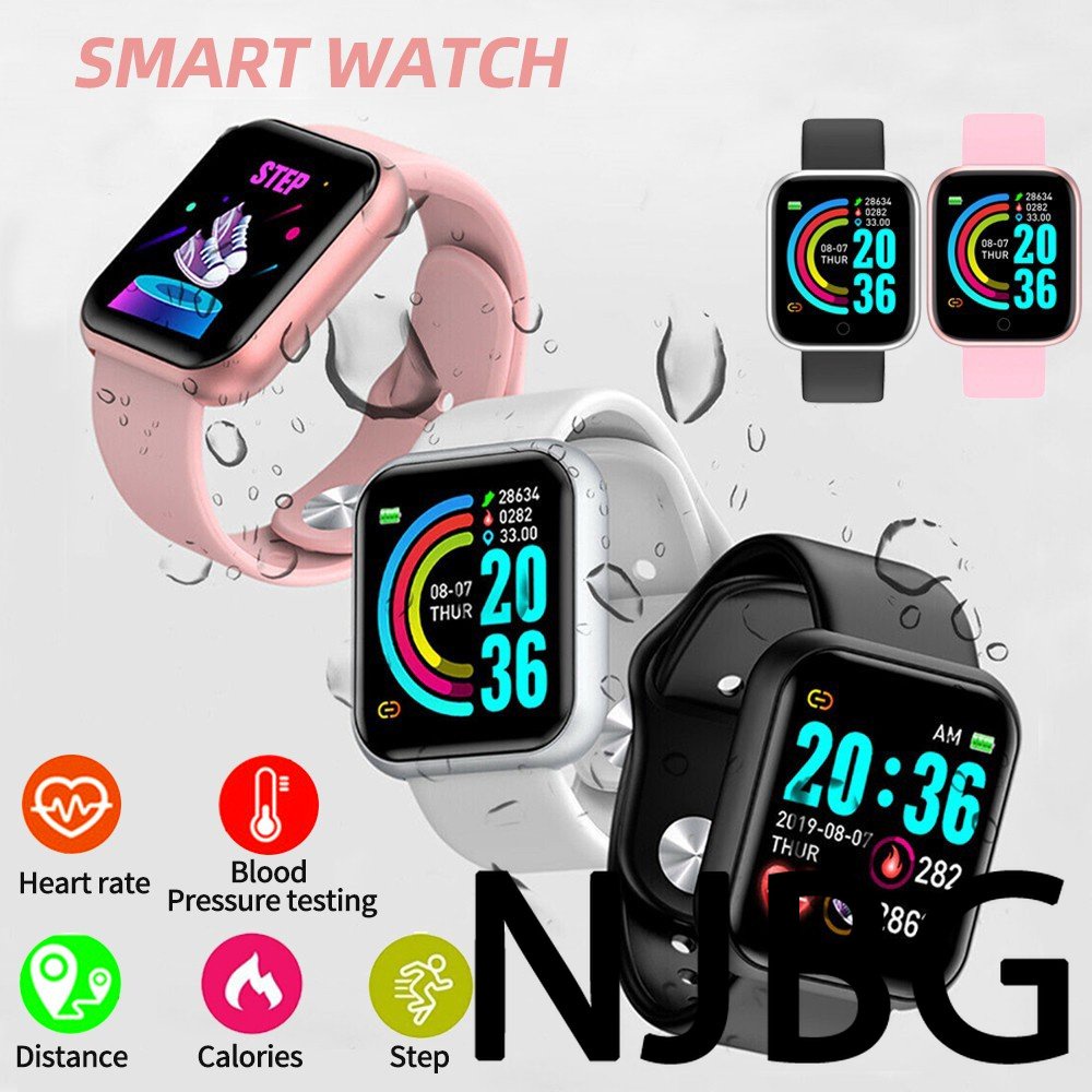 Hoje Envio Smartwatch Relógio Y68 D20 Bluetooth Aptidão À Prova D'água Inteligente Para Celular Smartphone