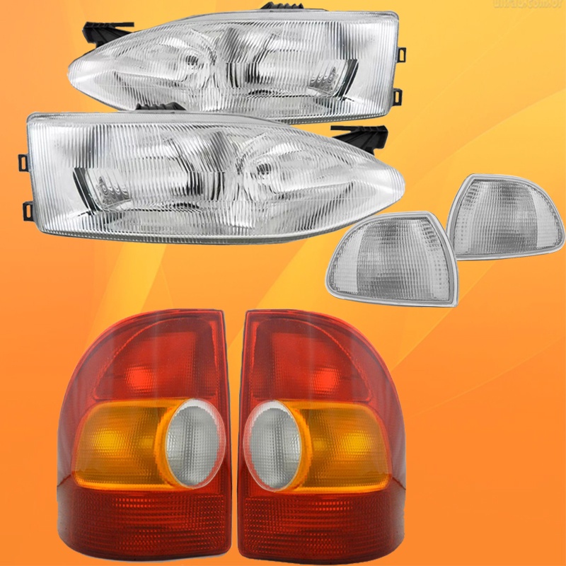 Par Farol Fiat Strada 99 2000 Farol Duplo + Pisca + Lanterna